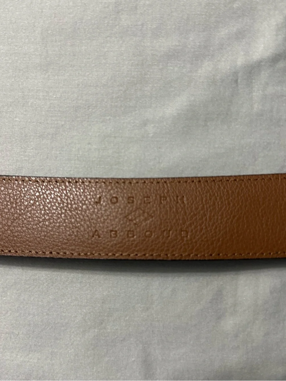 Joseph Abboud Mens Brown Leather Belt Sz 42 105 Silver Buckle Dress Casual Italy